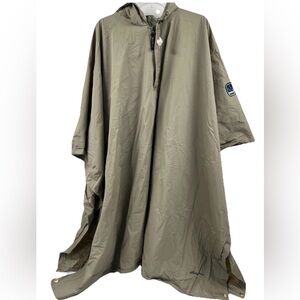 Eddie Bauer Tan 2 in 1 Rain Poncho with Hood Size OSFA